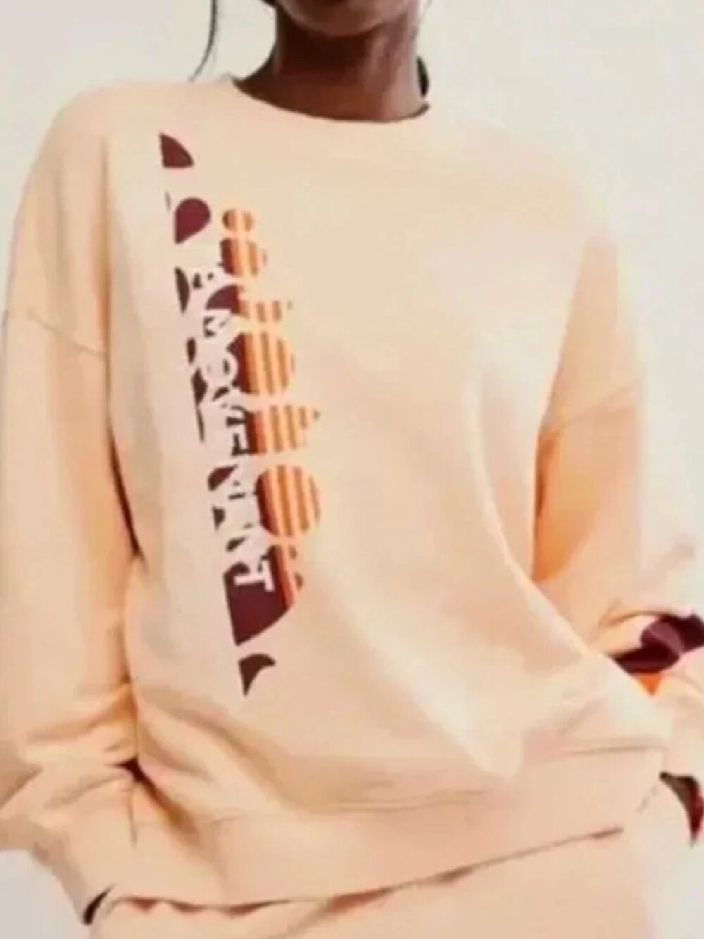 Free People Fp Movement Ash All Star Buti Logo Crew Neck Pullover Sweatshirt S